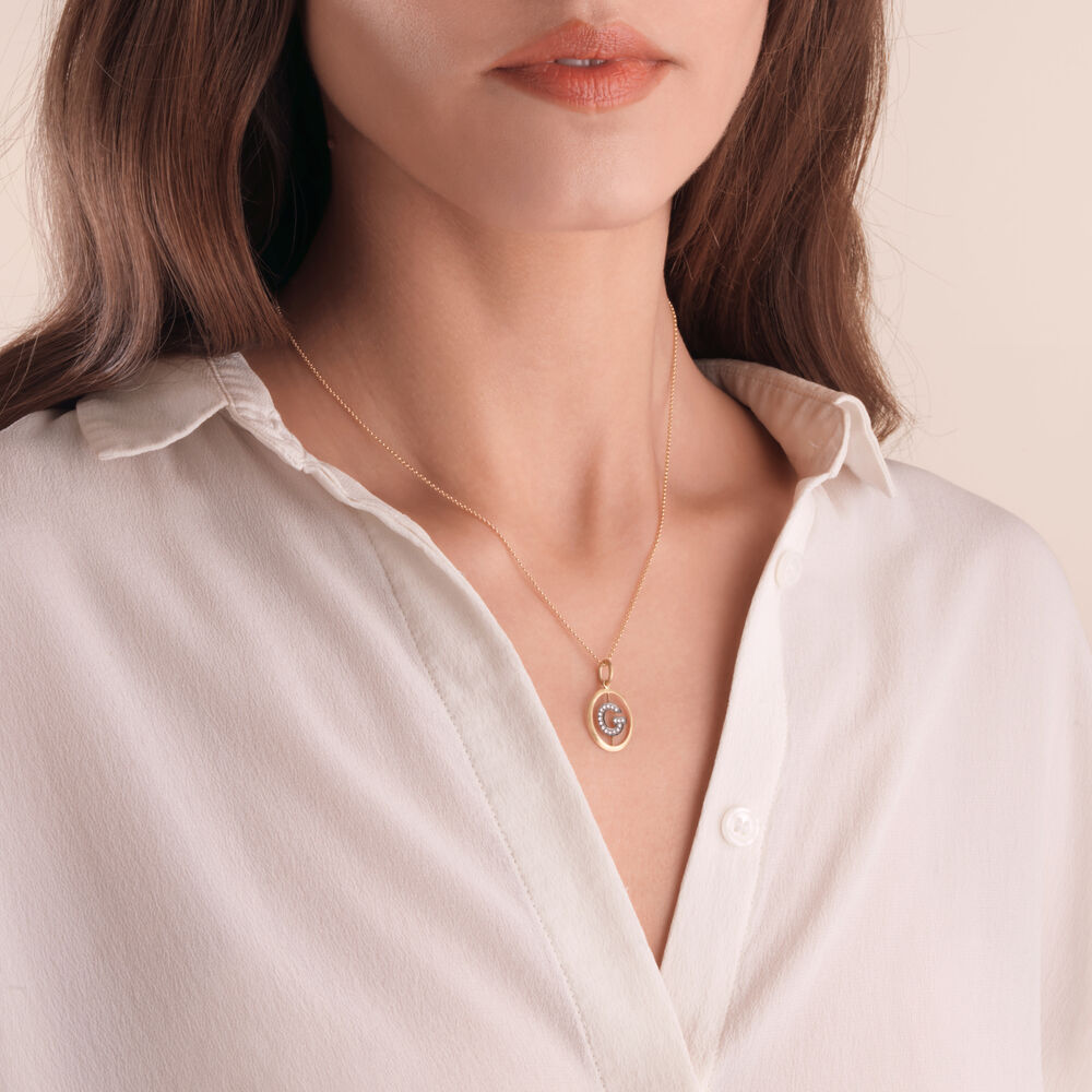 18ct Gold Diamond Initial G Necklace | Annoushka jewelley